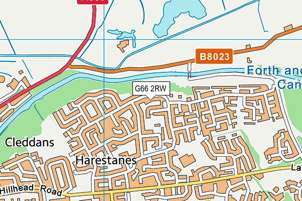 G66 2RW map - OS VectorMap District (Ordnance Survey)