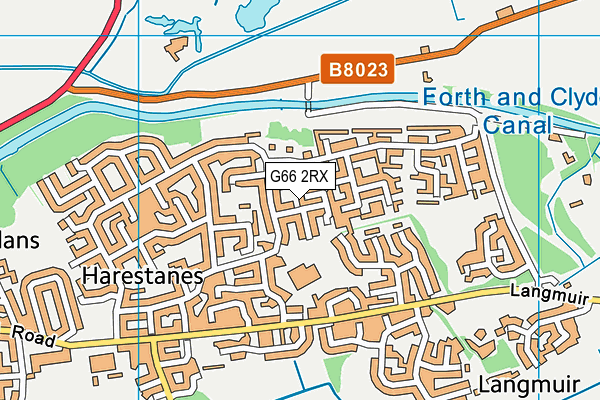 G66 2RX map - OS VectorMap District (Ordnance Survey)