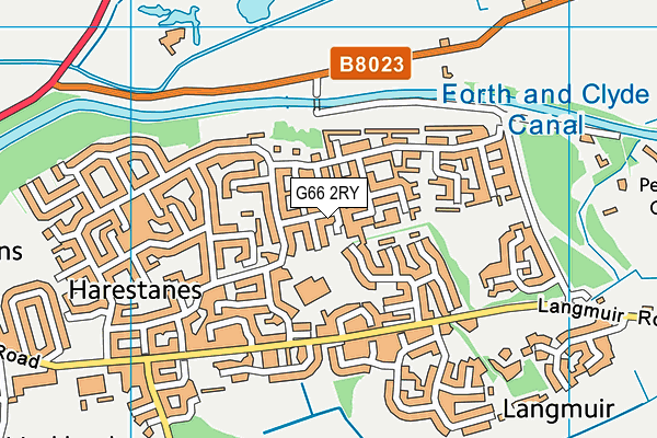 G66 2RY map - OS VectorMap District (Ordnance Survey)