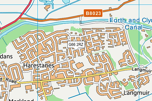 G66 2RZ map - OS VectorMap District (Ordnance Survey)