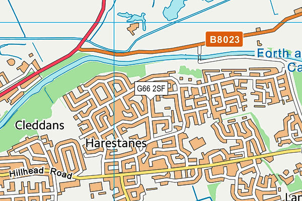 G66 2SF map - OS VectorMap District (Ordnance Survey)