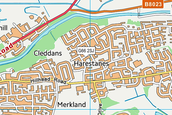 G66 2SJ map - OS VectorMap District (Ordnance Survey)