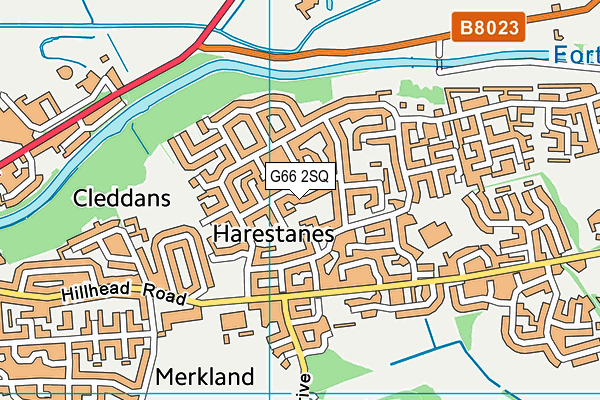 G66 2SQ map - OS VectorMap District (Ordnance Survey)