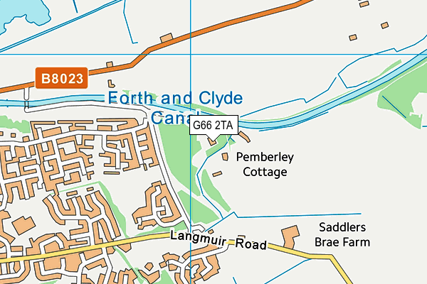 G66 2TA map - OS VectorMap District (Ordnance Survey)