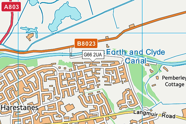 G66 2UA map - OS VectorMap District (Ordnance Survey)