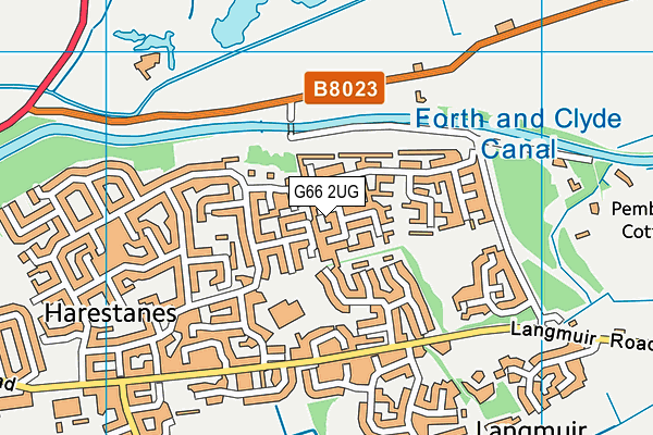 G66 2UG map - OS VectorMap District (Ordnance Survey)