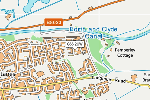 G66 2UW map - OS VectorMap District (Ordnance Survey)