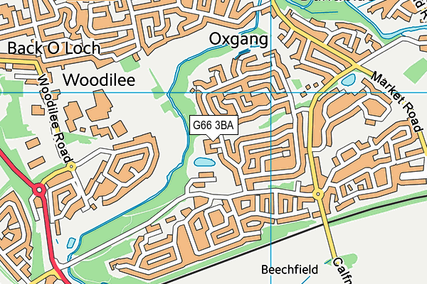 G66 3BA map - OS VectorMap District (Ordnance Survey)