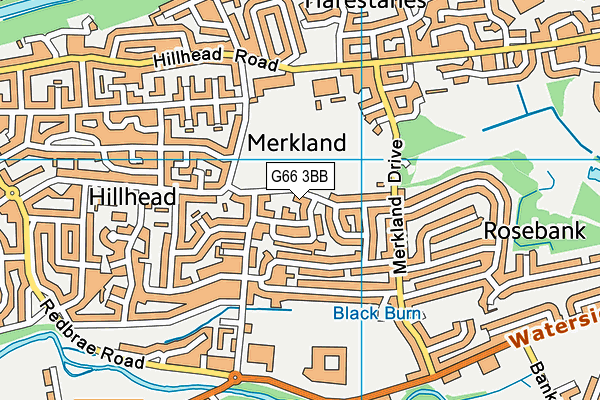 G66 3BB map - OS VectorMap District (Ordnance Survey)