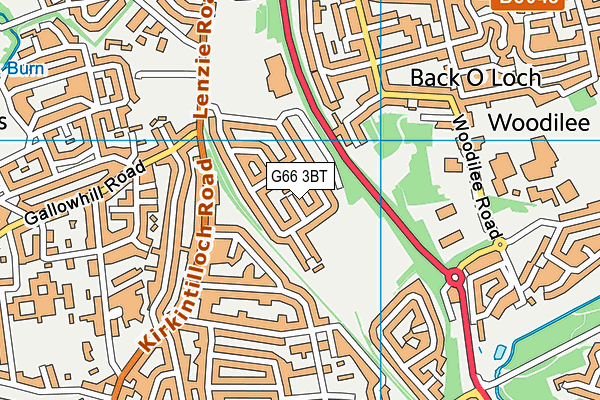 G66 3BT map - OS VectorMap District (Ordnance Survey)