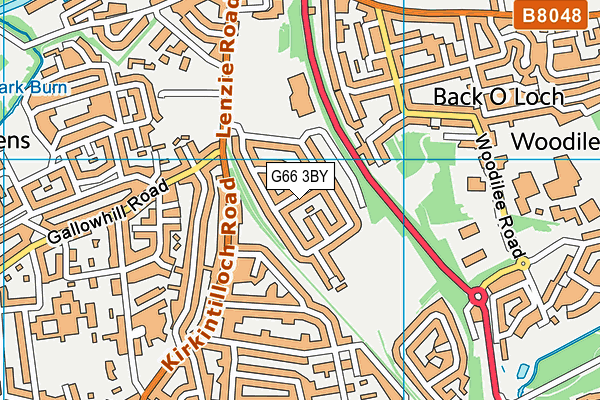 G66 3BY map - OS VectorMap District (Ordnance Survey)
