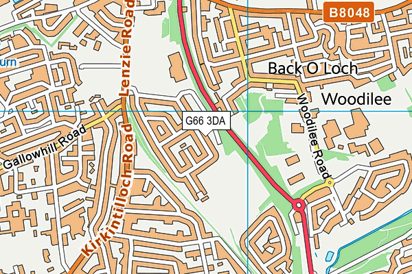 G66 3DA map - OS VectorMap District (Ordnance Survey)