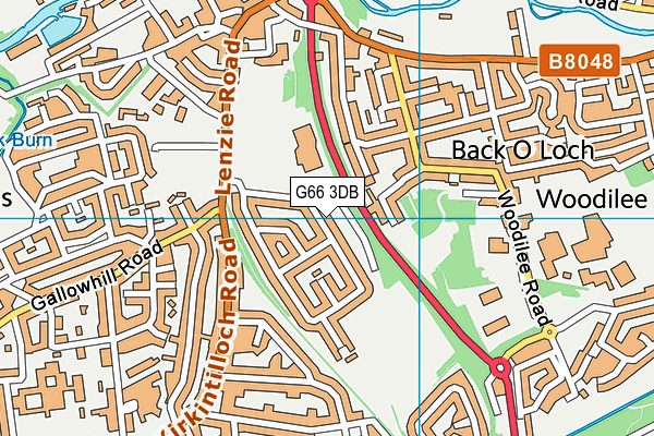G66 3DB map - OS VectorMap District (Ordnance Survey)