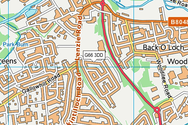 G66 3DD map - OS VectorMap District (Ordnance Survey)
