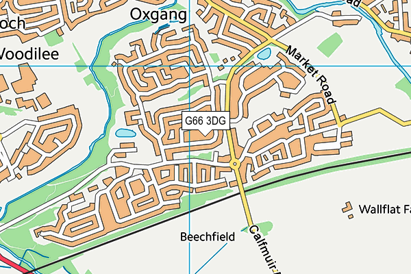 G66 3DG map - OS VectorMap District (Ordnance Survey)