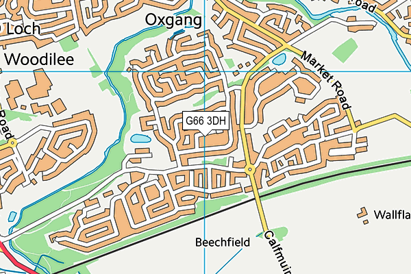 G66 3DH map - OS VectorMap District (Ordnance Survey)
