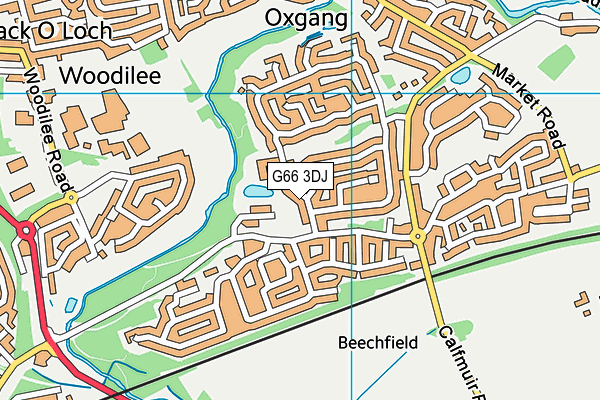 G66 3DJ map - OS VectorMap District (Ordnance Survey)