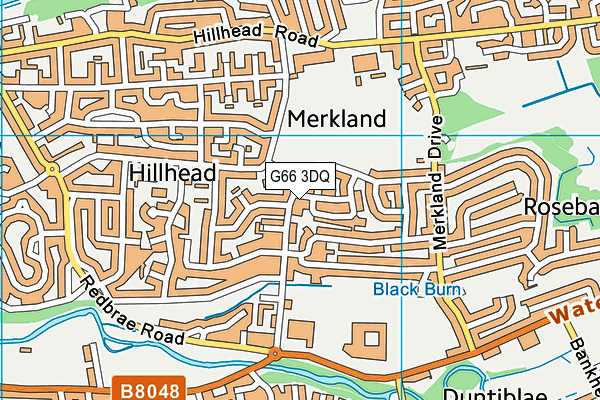 G66 3DQ map - OS VectorMap District (Ordnance Survey)