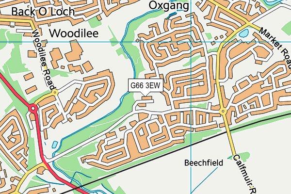 G66 3EW map - OS VectorMap District (Ordnance Survey)