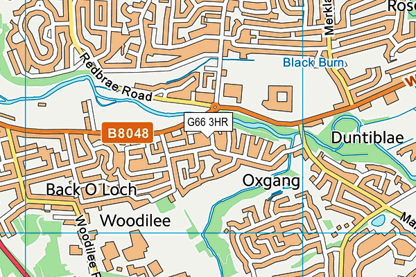 G66 3HR map - OS VectorMap District (Ordnance Survey)
