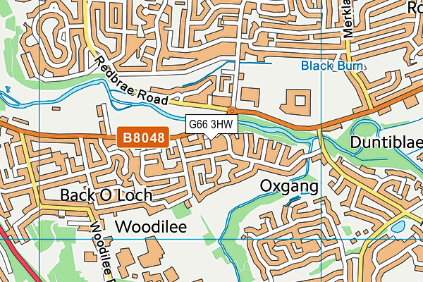 G66 3HW map - OS VectorMap District (Ordnance Survey)