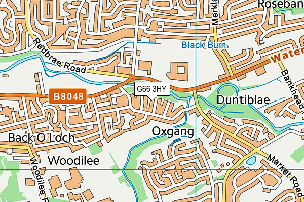 G66 3HY map - OS VectorMap District (Ordnance Survey)