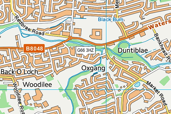 G66 3HZ map - OS VectorMap District (Ordnance Survey)