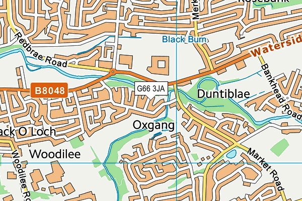 G66 3JA map - OS VectorMap District (Ordnance Survey)