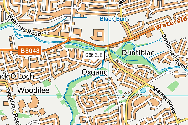 G66 3JB map - OS VectorMap District (Ordnance Survey)