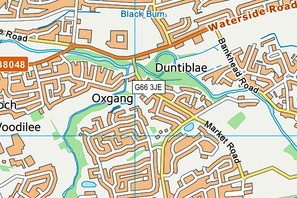 G66 3JE map - OS VectorMap District (Ordnance Survey)