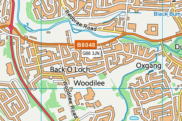 G66 3JN map - OS VectorMap District (Ordnance Survey)