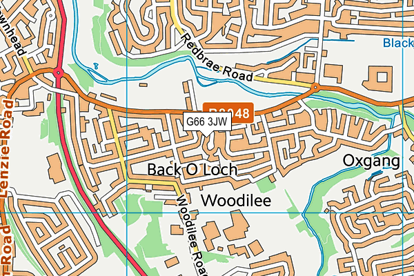 G66 3JW map - OS VectorMap District (Ordnance Survey)