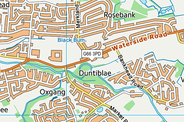 G66 3PD map - OS VectorMap District (Ordnance Survey)