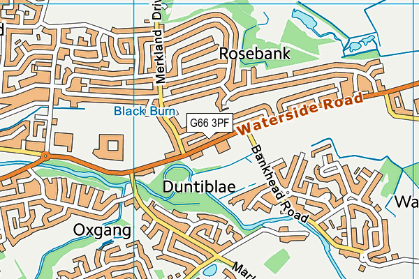 G66 3PF map - OS VectorMap District (Ordnance Survey)