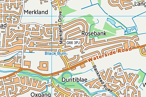 G66 3PJ map - OS VectorMap District (Ordnance Survey)