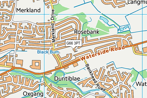 G66 3PT map - OS VectorMap District (Ordnance Survey)