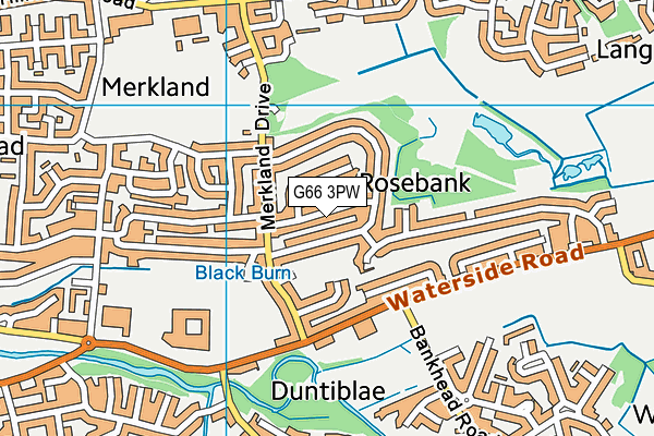 G66 3PW map - OS VectorMap District (Ordnance Survey)
