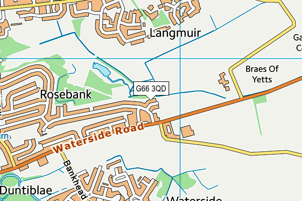 G66 3QD map - OS VectorMap District (Ordnance Survey)