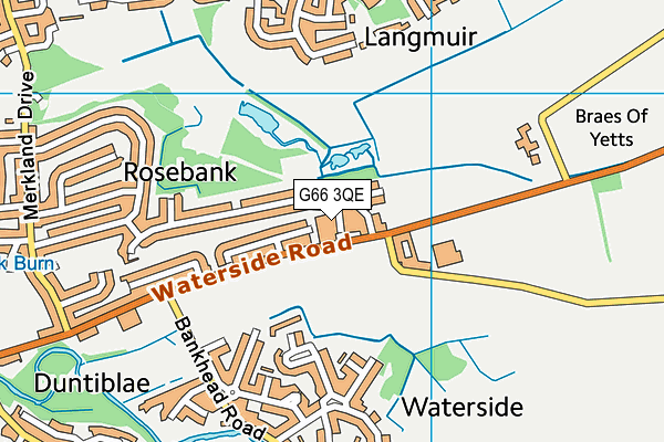 G66 3QE map - OS VectorMap District (Ordnance Survey)