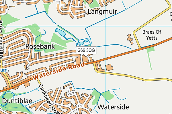 G66 3QG map - OS VectorMap District (Ordnance Survey)