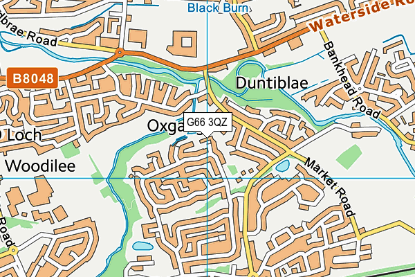 G66 3QZ map - OS VectorMap District (Ordnance Survey)