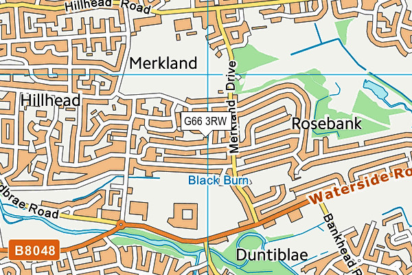G66 3RW map - OS VectorMap District (Ordnance Survey)