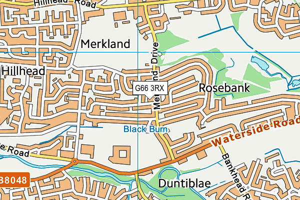 G66 3RX map - OS VectorMap District (Ordnance Survey)
