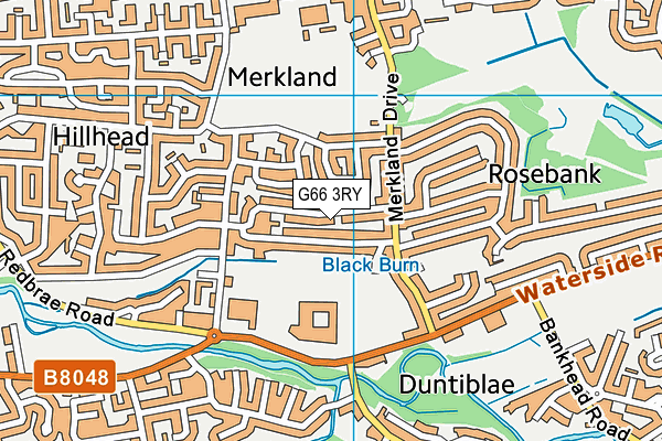 G66 3RY map - OS VectorMap District (Ordnance Survey)
