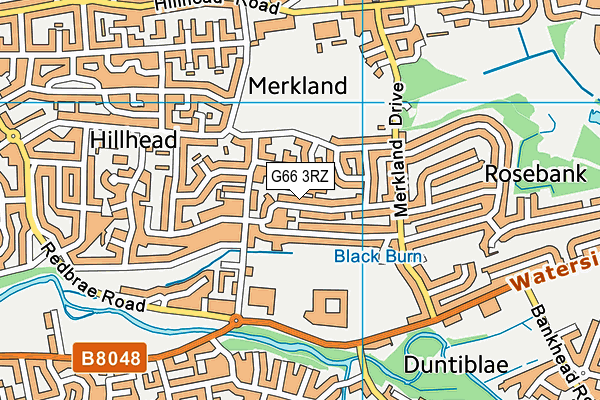 G66 3RZ map - OS VectorMap District (Ordnance Survey)