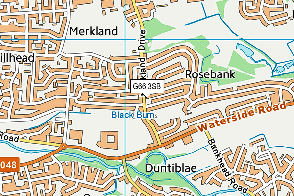 G66 3SB map - OS VectorMap District (Ordnance Survey)