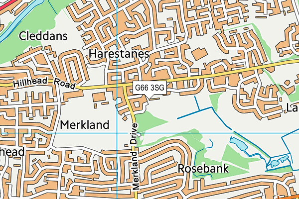 G66 3SG map - OS VectorMap District (Ordnance Survey)