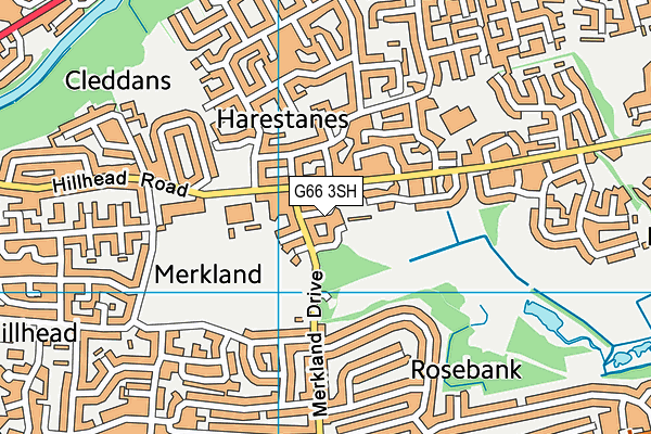 G66 3SH map - OS VectorMap District (Ordnance Survey)