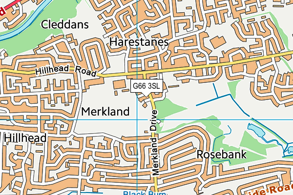 G66 3SL map - OS VectorMap District (Ordnance Survey)