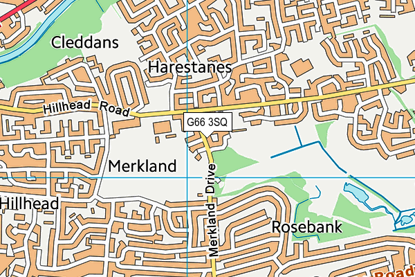 G66 3SQ map - OS VectorMap District (Ordnance Survey)